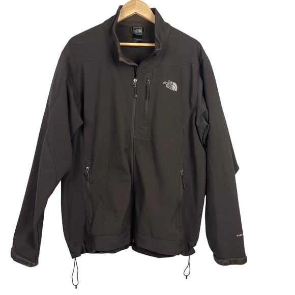 EUC The North Face TNF Apex Bionic Jacket Men XL Brown Full Zip Fleece Line Coat - Picture 1 of 11